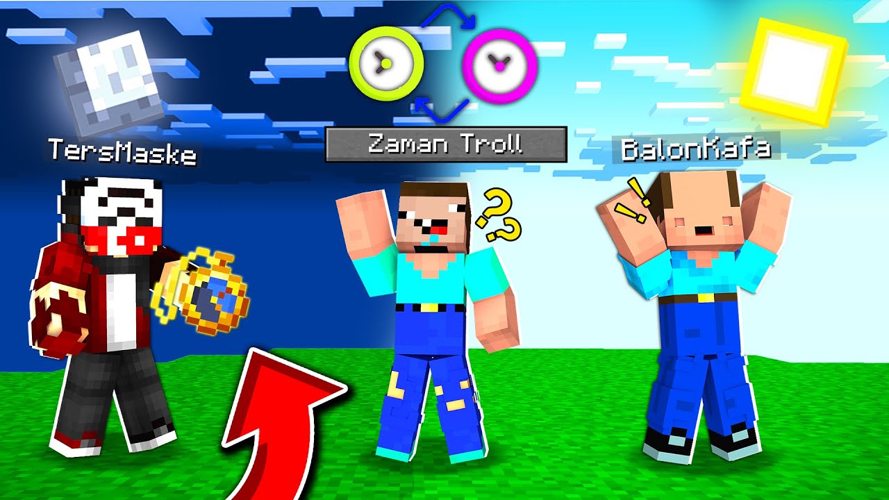 BALON KAFAYI ZAMAN SİHİRİ İLE TROLLEDİM !! - BalonCraft #341 - Minecraft