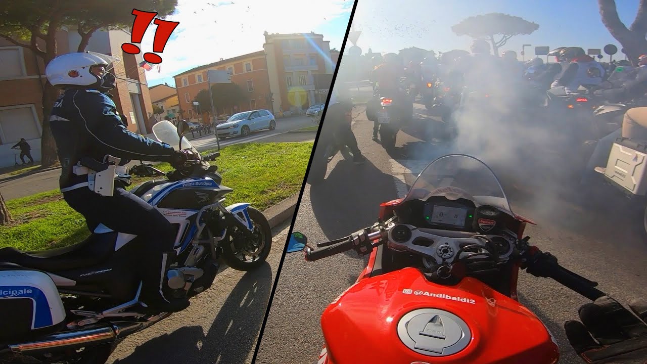 SCORTATI DALLA POLIZIA al raduno per ENEA BASTIANINI!!