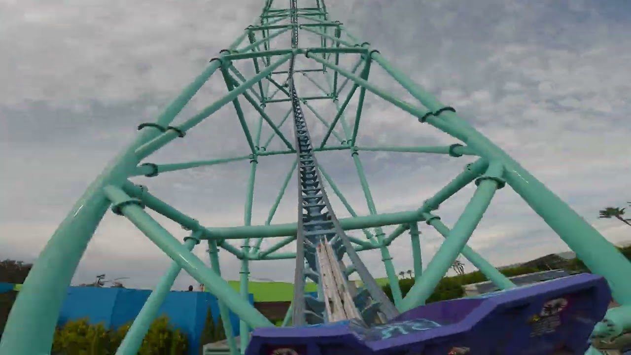 4K Electric Eel On-Ride Hyperview Hypersmooth 5.0 Front Row POV 60fps, SeaWorld San Diego 12/17/2023