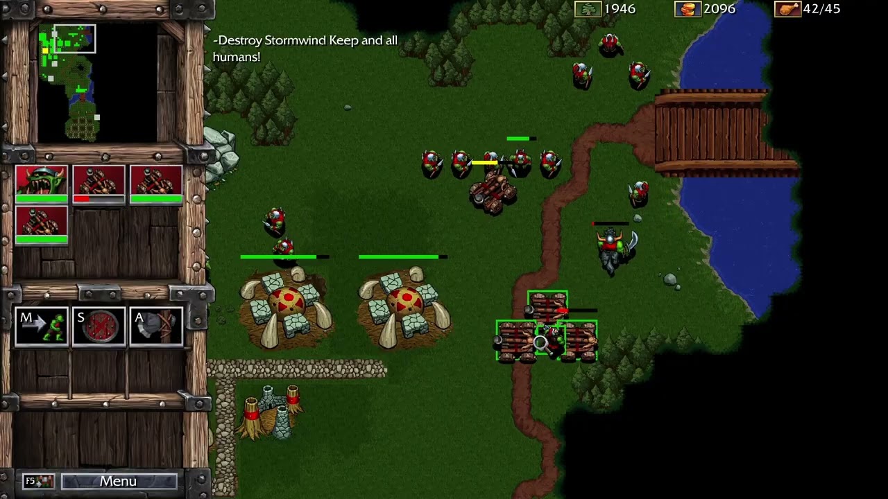 Warcraft 1 Remastered - Orc - 12: Stormwind Keep (Insane mod)