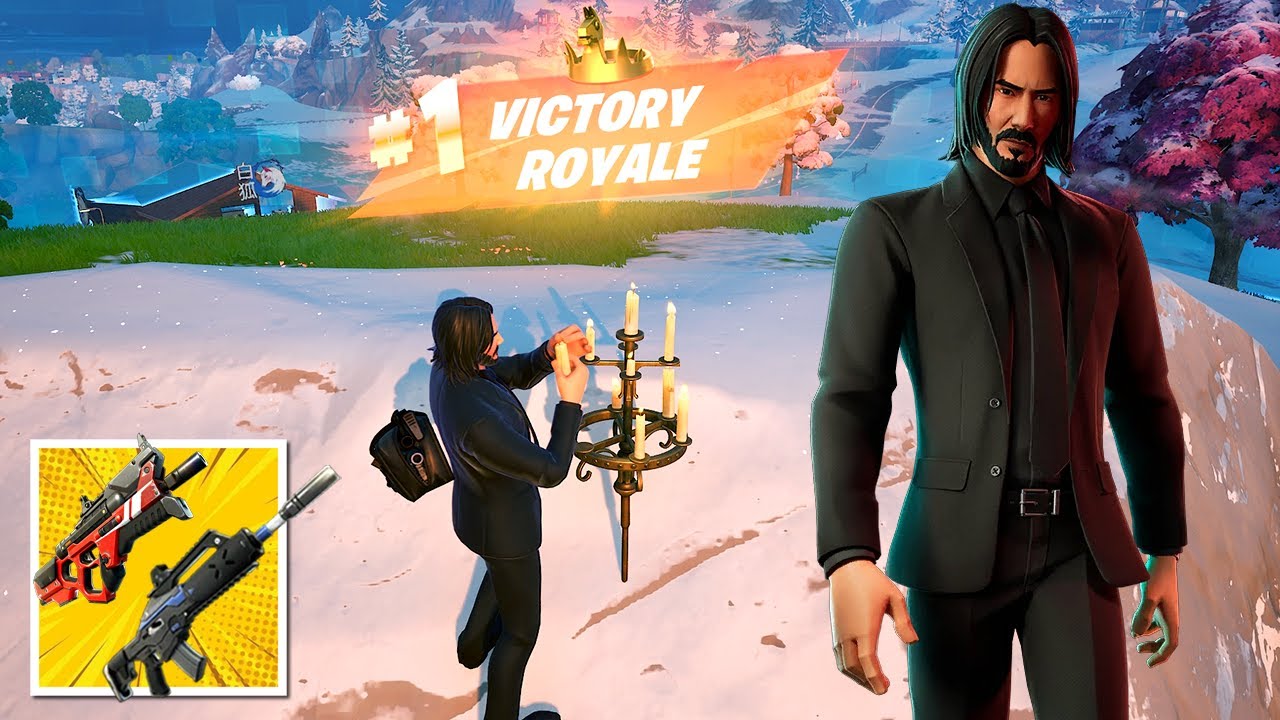 John Wick Skin Gameplay Wins | Zero Build (Fortnite Chapter 6 Season 1)