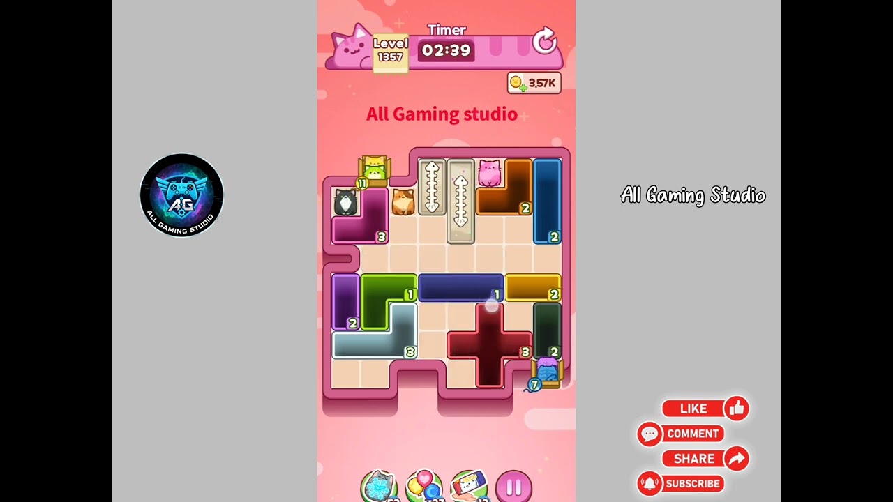 Drop the cat level 1357 walkthrough solution 