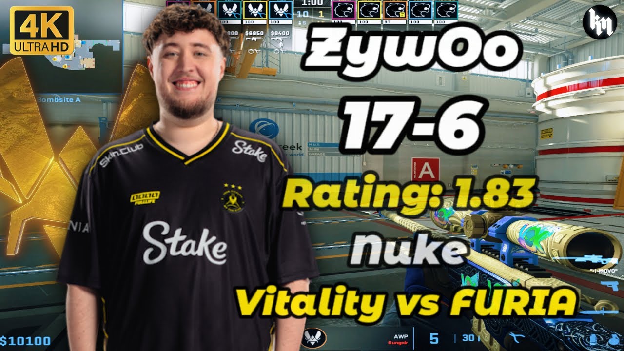 ZywOo (17-6) Vitality vs FURIA (Nuke) IEM Kraków 2026 #cs2 #vitality  #zywoo