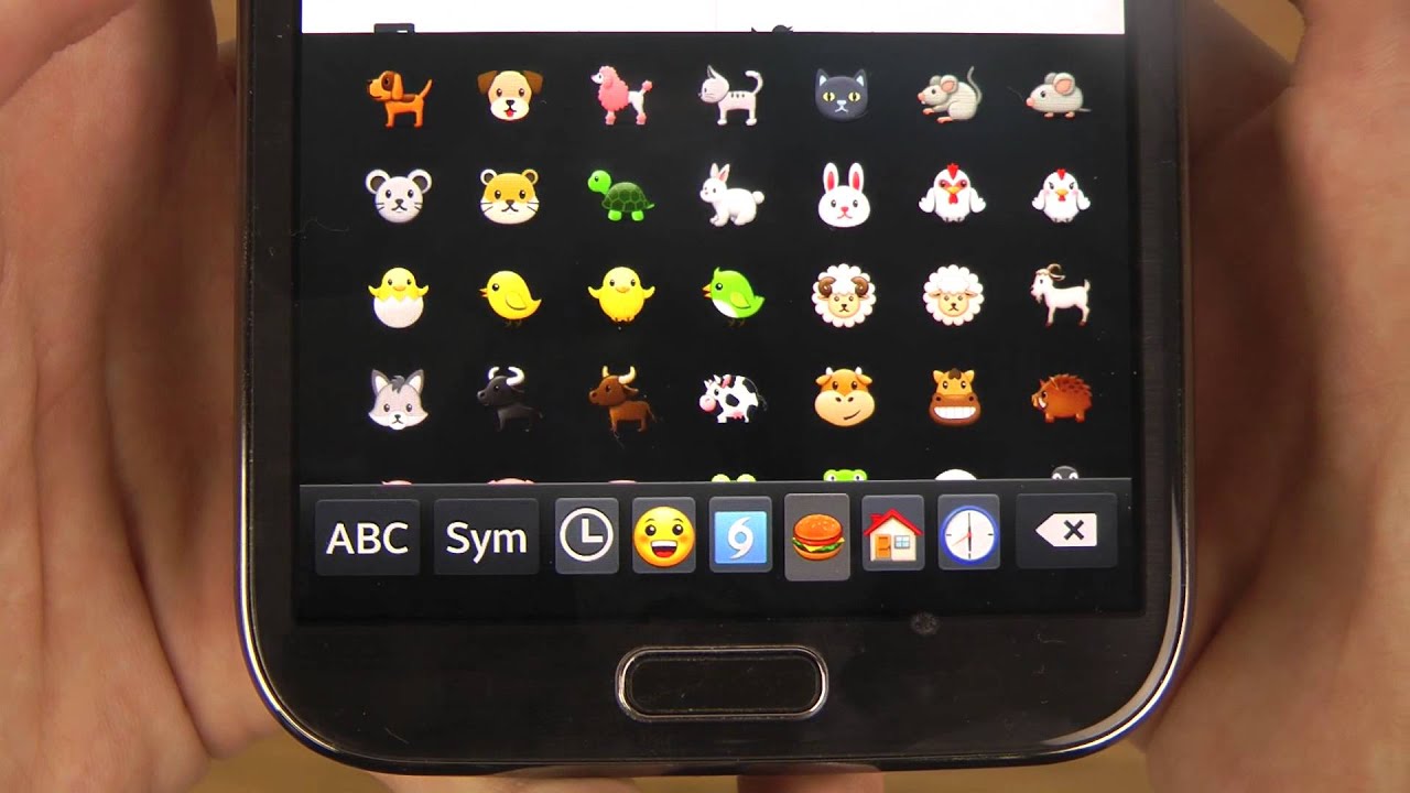 Samsung Galaxy Note 2 Android 4.4.2 KitKat &mdash; Обзор клавиатуры с эмодзи