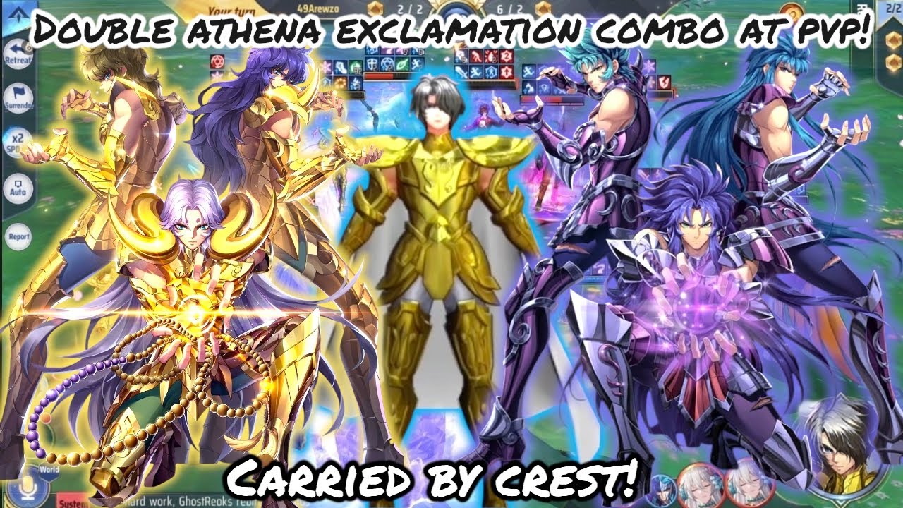 Saint Seiya: Awakening (KOTZ) - Double Athena Exclamation Combo at PvP! Carried by Crest!