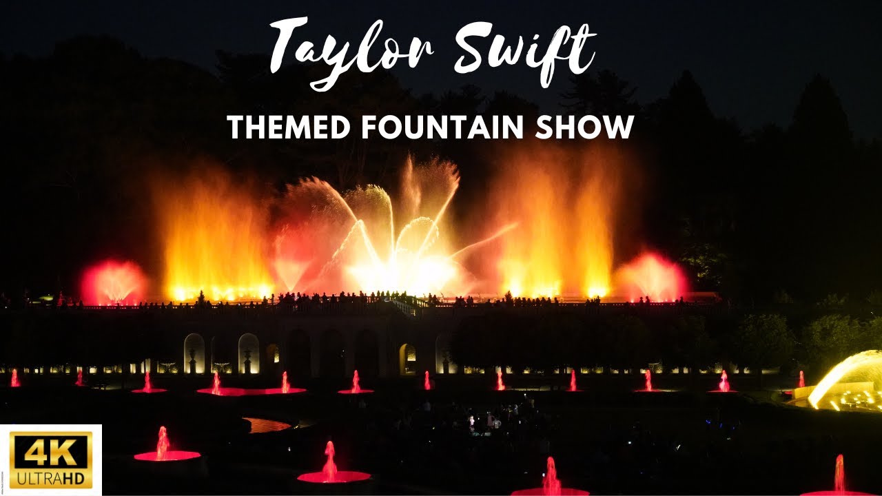 Taylor swift themed illuminated fountain show@Longwood.Gardens |#taylorswift #fountain#viral-video