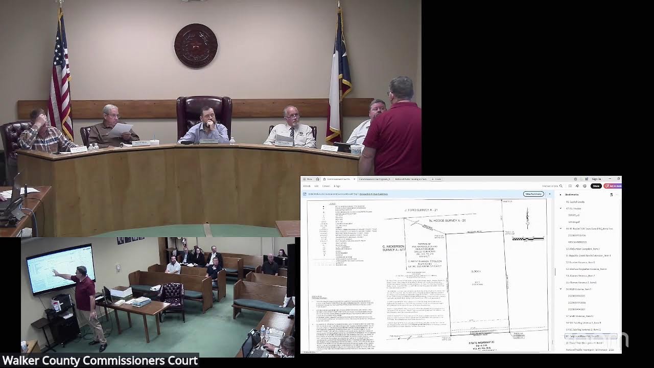 Walker County Commissioners Court Regular Session, August 25, 2025