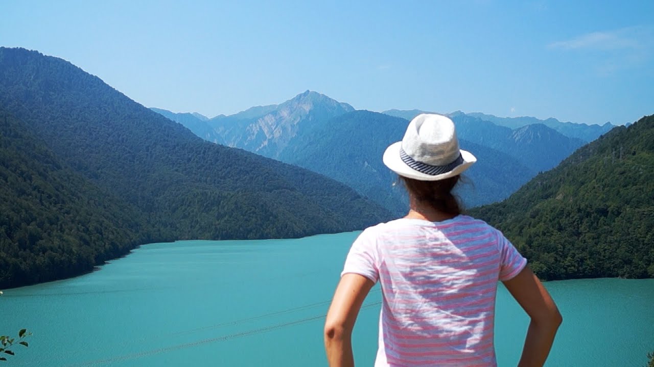 Виды Водохраниища на реке Энгури / Patara Enguri River Observation , Svaneti, Georgia