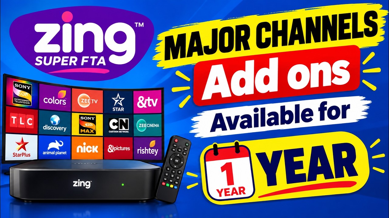 Zing Super FTA|DishTV Add-Ons|Watch Premium Channels for 1 Year without NCF!