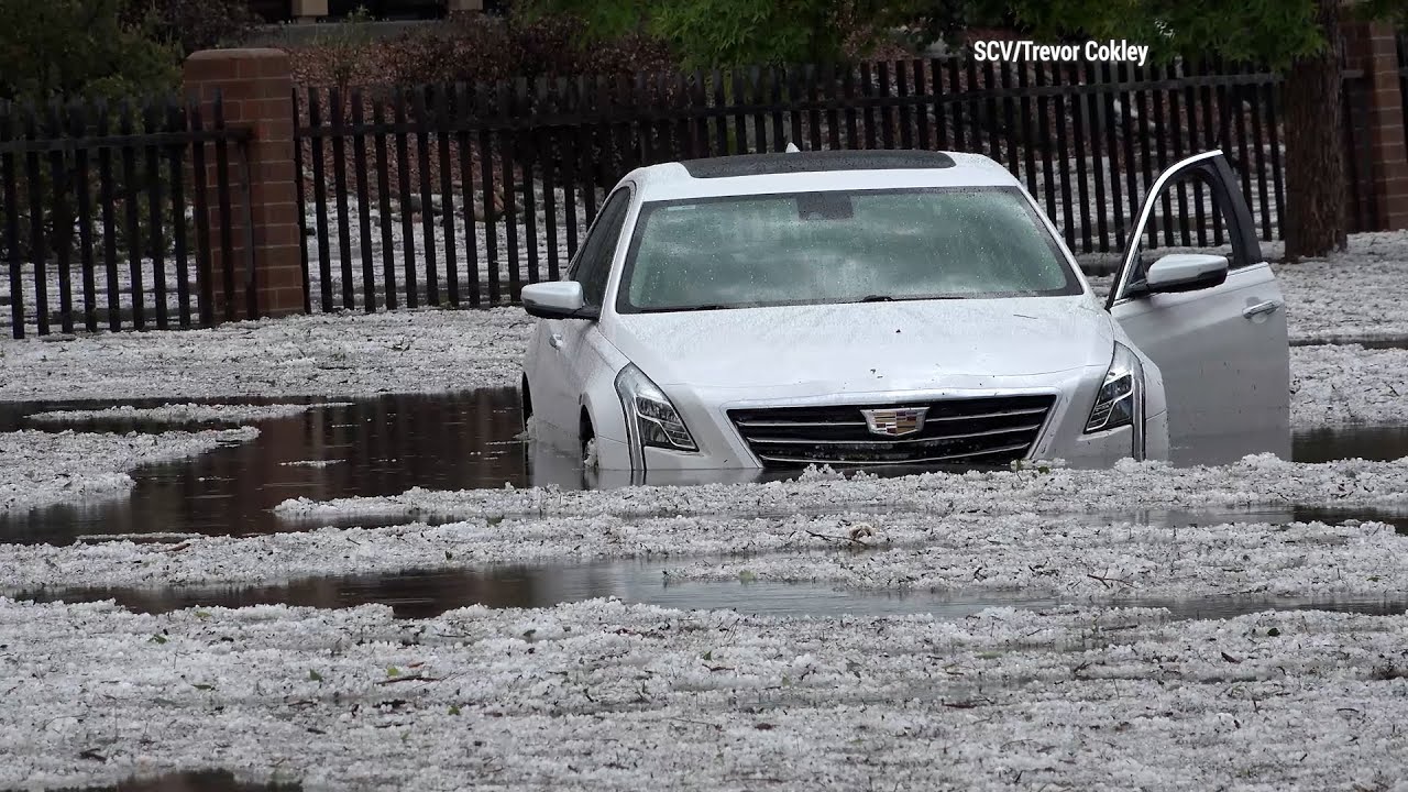 Extreme Hail & Flash Flooding Traps Motorists In Colorado Springs, CO