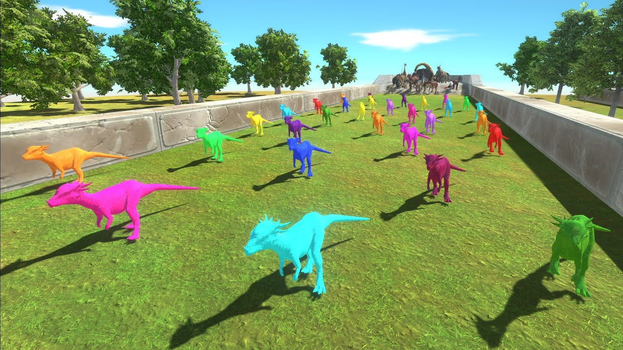 Race to eat 30 Neon Stygimolochs - Animal Revolt Battle Simulator