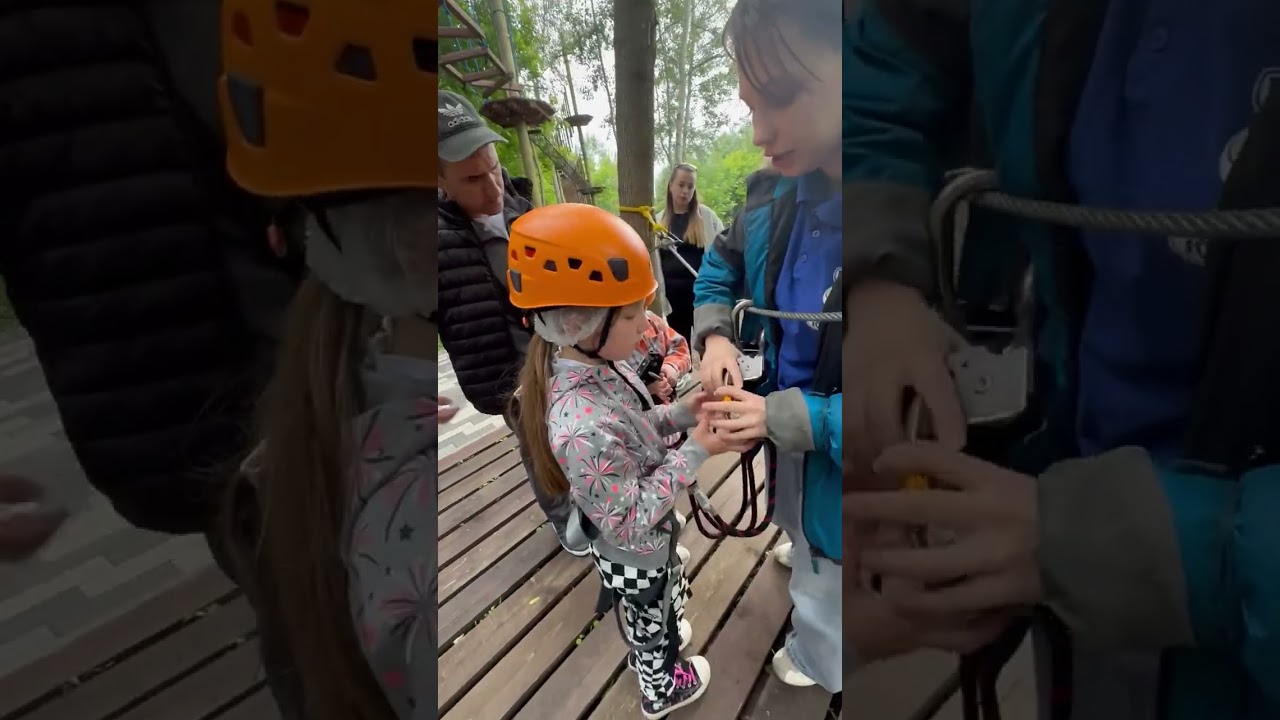 Белгород, прогулка в парке Регина супер смелая прошла веревочный путь 💪 