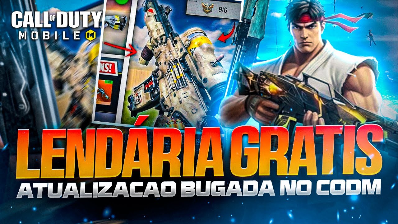 ATUALIZA&Ccedil;&Atilde;O BUGADA E ARMA LEND&Aacute;RIA GRATIS E PERSONAGEM NO COD MOBILE🔥🔥🔥 CALL OF DUTY MOBILE