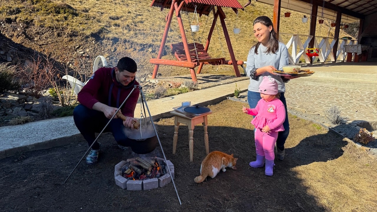 Carpathian Family Life 🌄 Spring Work, Trout Soup & Kids Playing by the River