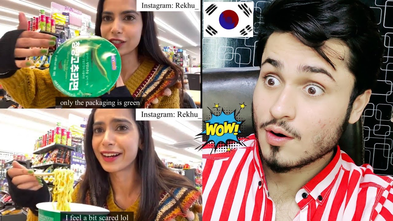 Pooh In Korea Vlog - Reaction | Cvs Green Food Challenge | Rk Reaction