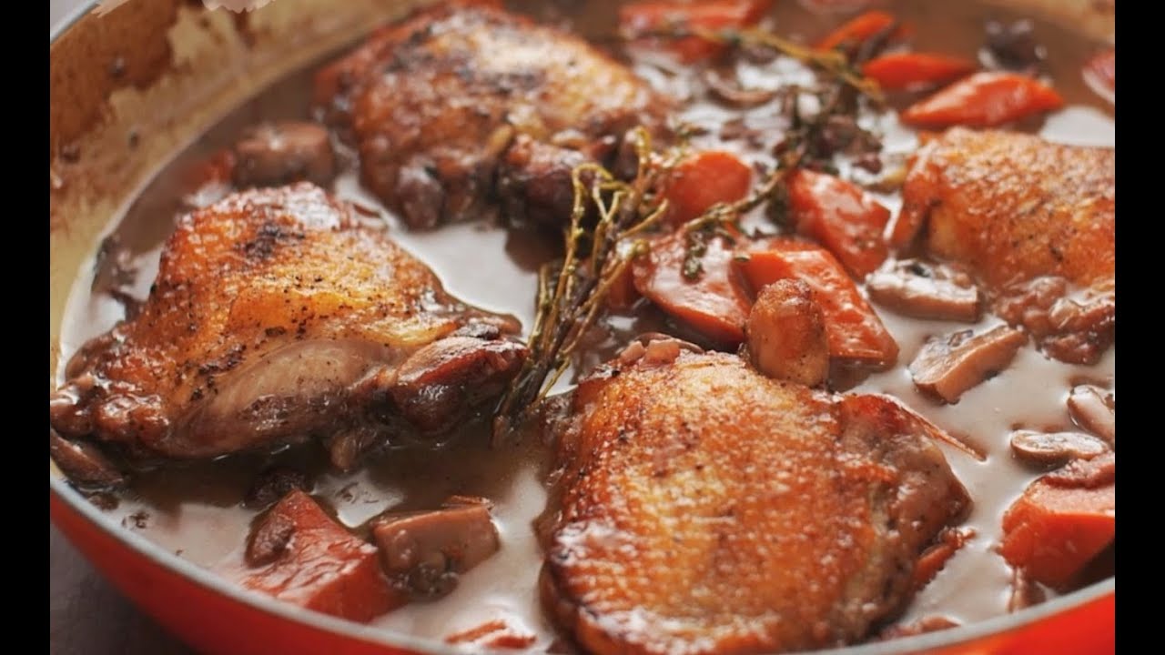 How to Make Coq au Vin (Chicken and Wine)