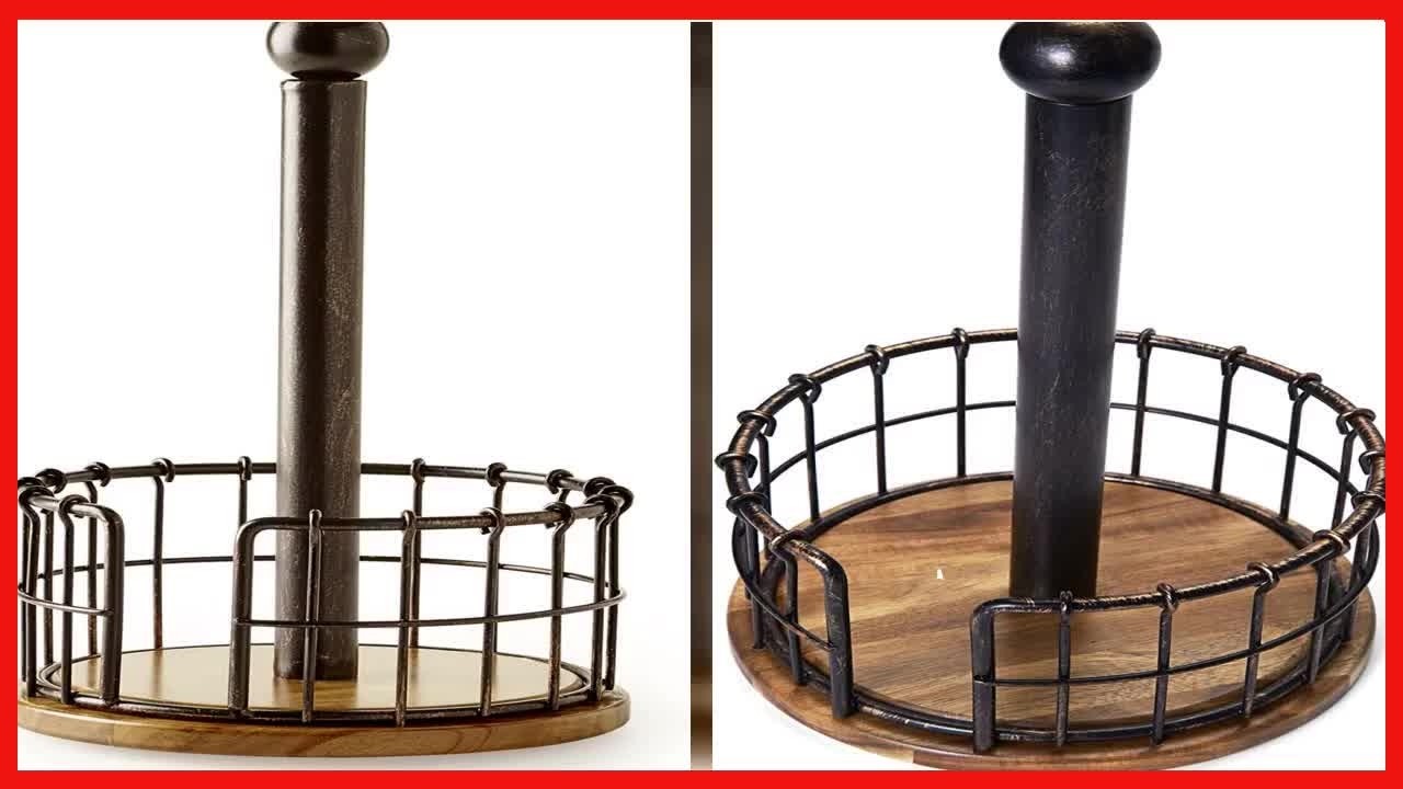 Stylish and Practical Pfaltzgraff Black Anvil Cage Paper Towel Holder