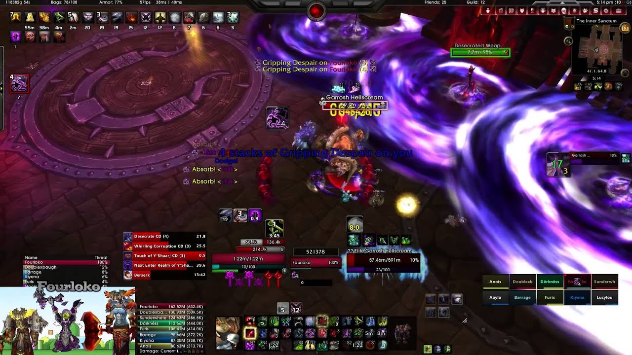 10m Heroic Garrosh Blood Dk solo tank, Reviction's Garrosh kill.