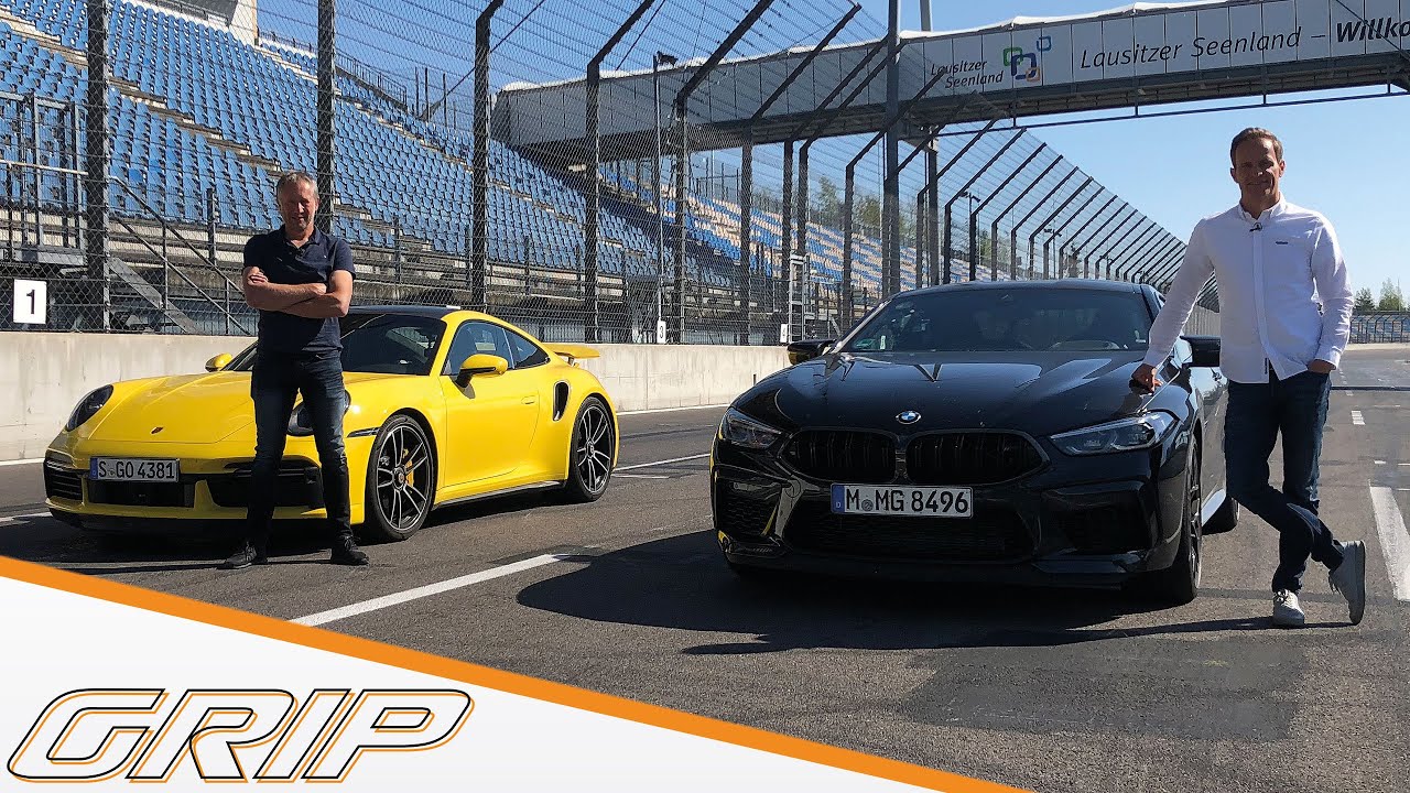 Sportwagenduell | Porsche 911 Turbo S gegen BMW M8 Competition | GRIP