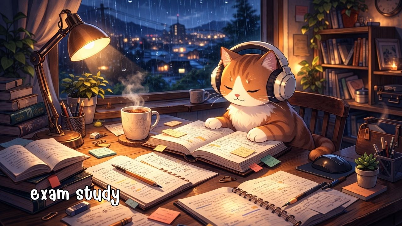 exam study lofi 📚 calm focus beats for studying 1 hour