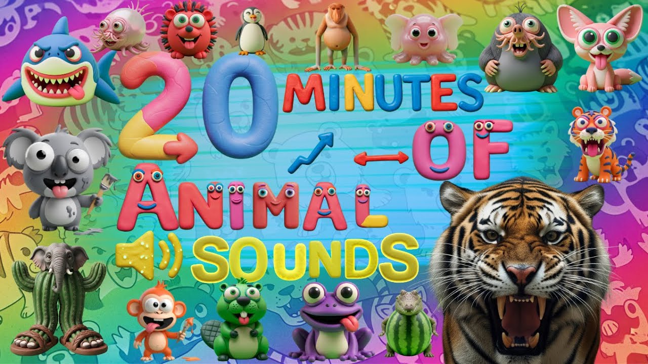 20-Minute Animal Sounds Adventure №11! | 🐾 7 Crazy Animal Songs Compilation for Kids