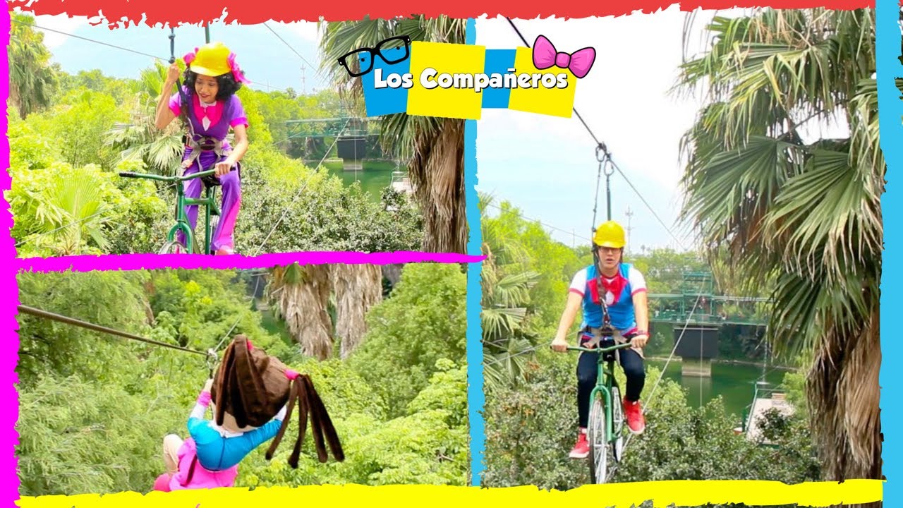 De paseo por Loroventura / Los compañeros se lanzan de la tirolesa / Parte 1