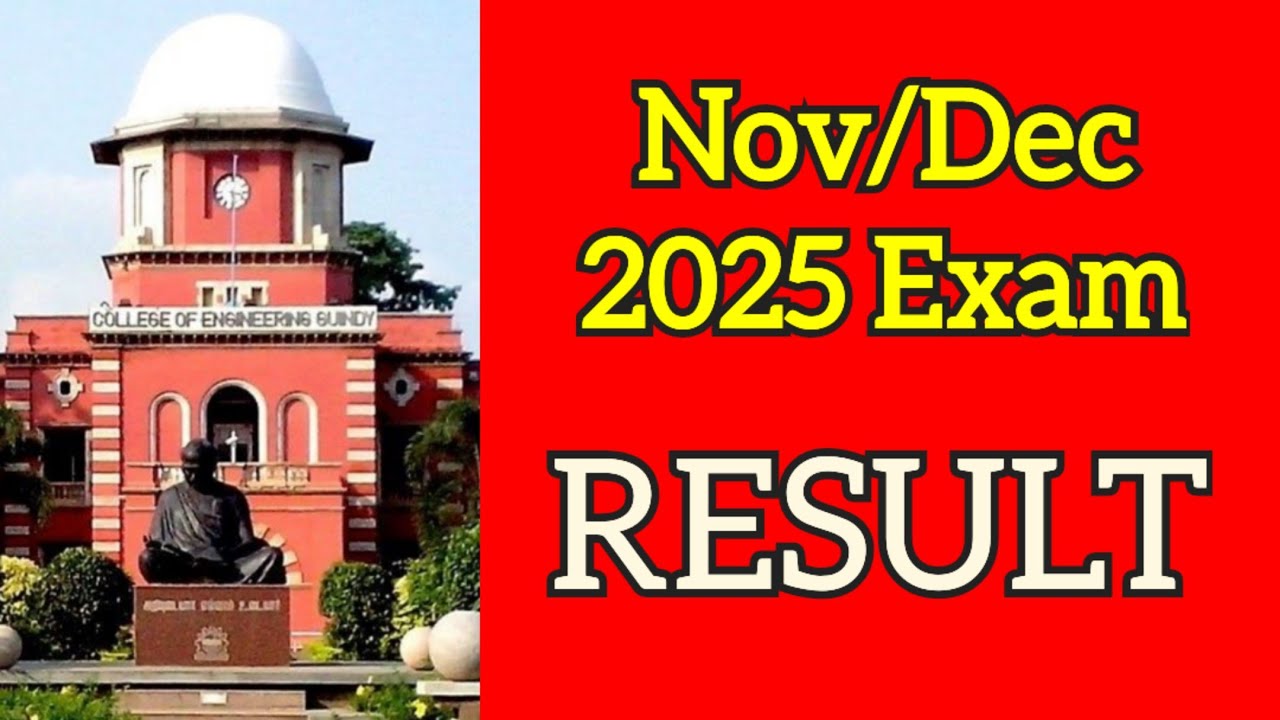 Anna University Nov/Dec semester exam result