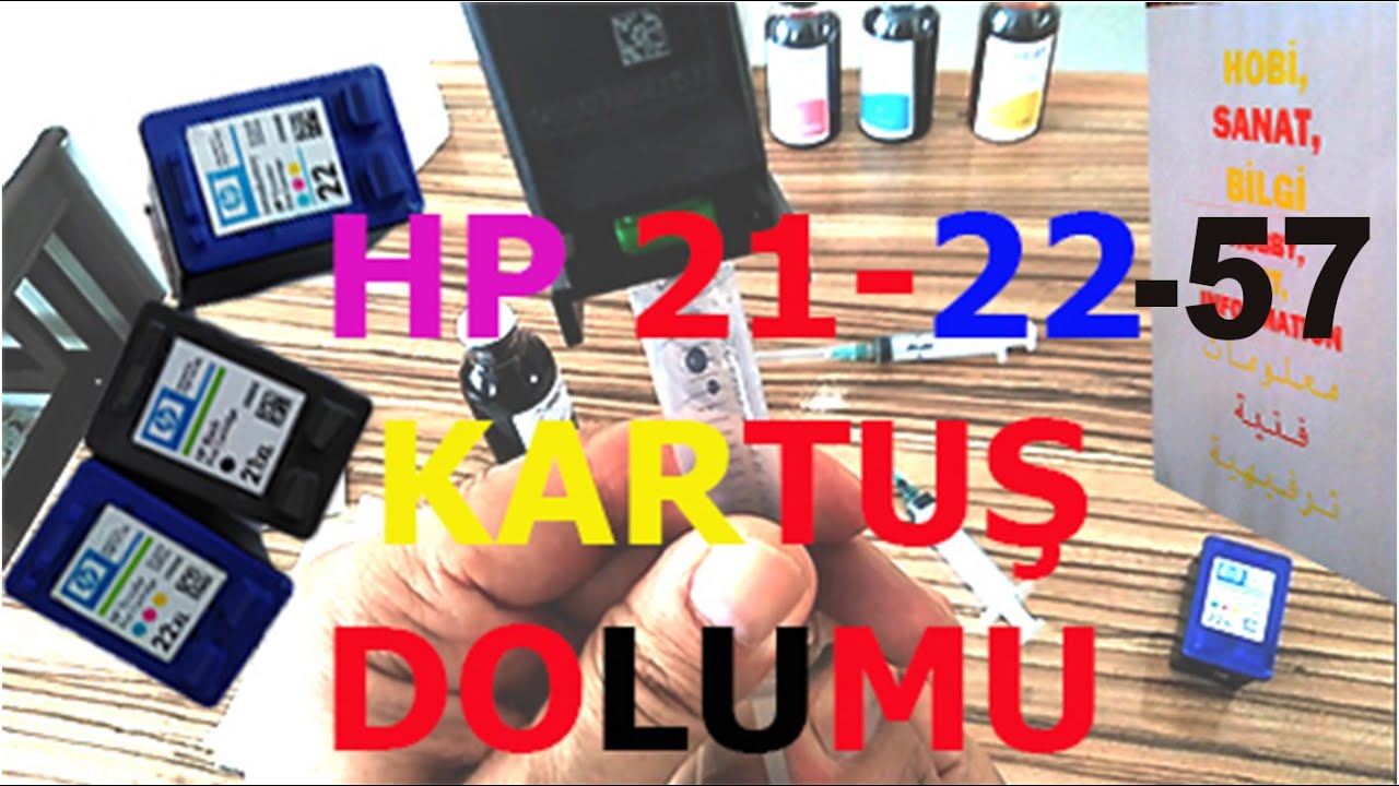 HP 21-22- 27-28- 57 SİYAH VE RENKLİ KARTUŞ NASIL DOLDURULUR?/ HP CARTRIDGE REFILL - DIY