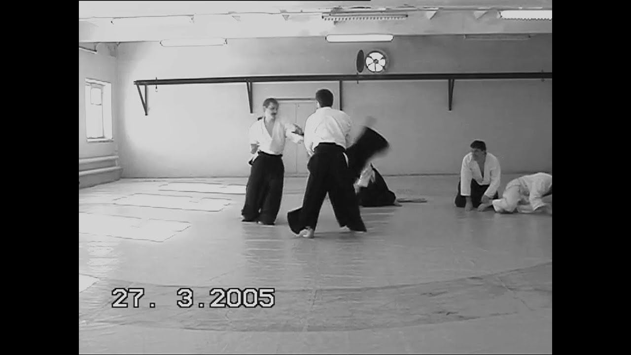 Aikido IWAMA RYU Botov Sergey shihan - Multiple attack archive footage