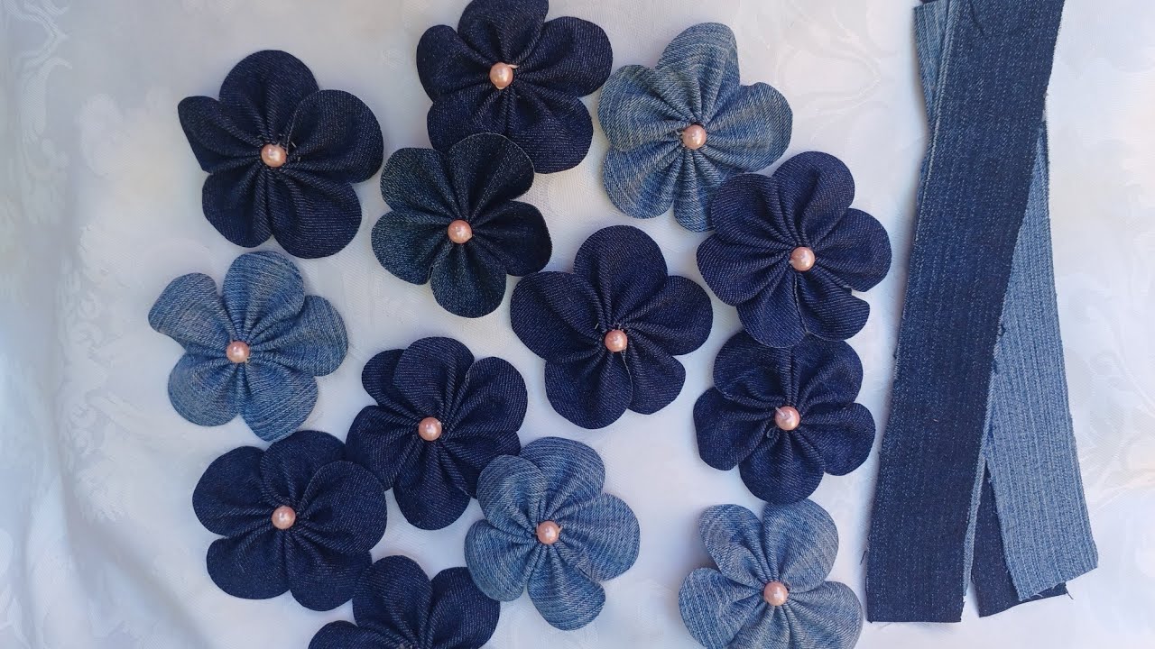 transforme um jeans velho em flores ,flores de jeans engomado,#diyflower,flor de jeans usado
