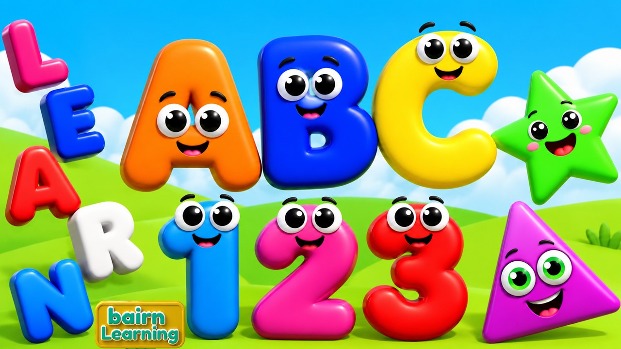 Toddler Learning Videos For 5 Year Olds | ABCs, 123s Shapes, and Nursery Rhymes