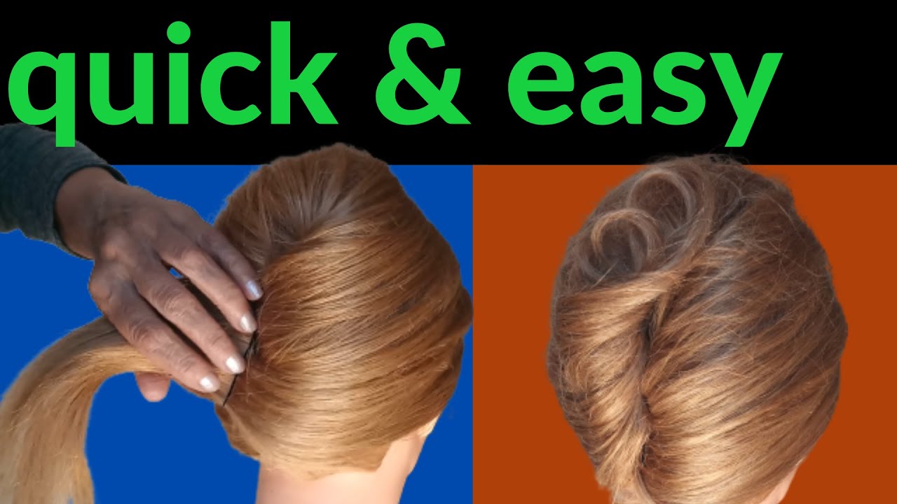 EASY FRENCH TWIST: elegant French roll tutorial | hairstyle for  Mature Women| medium hair.