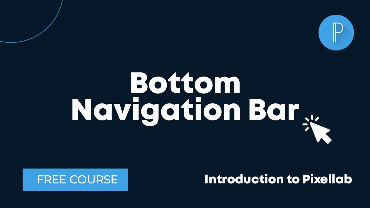 Pixellab Bottom Menu Bar Tutorial | Introduction to Pixellab Course