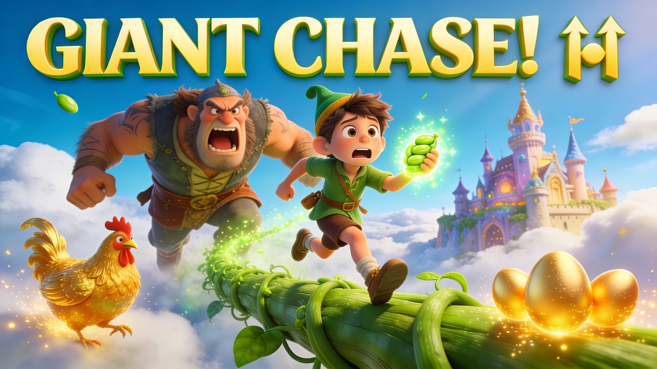 Nuzzle Nest – Cozy Animated GIANT CHASE! 😱 | Jack and the Beanstalk Kids Story#JackAndTheBeanstalk