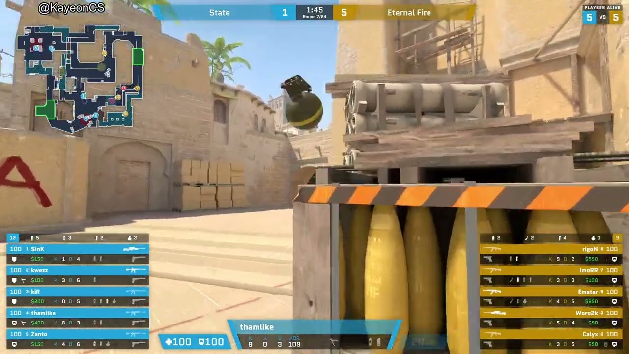 thamlike MIRAGE Demo (20-15) POV | STATE vs Eternal Fire | A1 Gaming League Season 11