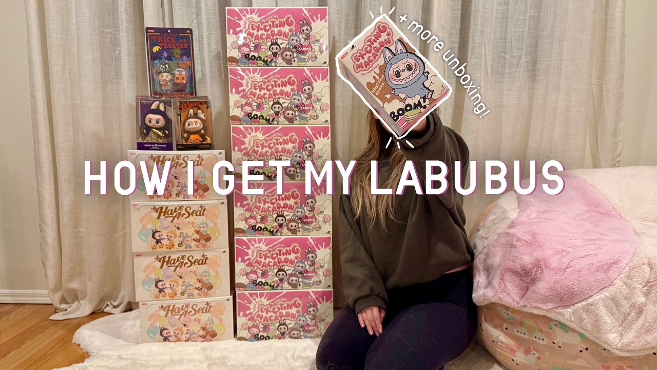 HOW TO GET LABUBUS + more POPMART unboxing 🤎