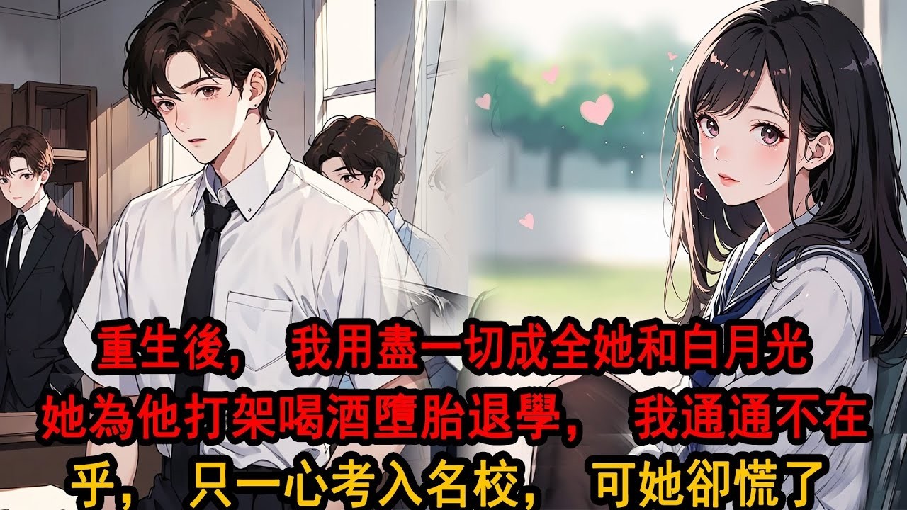 重生後，我用盡一切成全她和白月光。她為他放學打架，我只想回家，她和他出入酒吧，我拿着高考题猛刷，她為他墮胎放棄競賽，我只是笑笑，不再理會，可她慌了卻紅著眼回頭：博達，你怎麼不管我了？