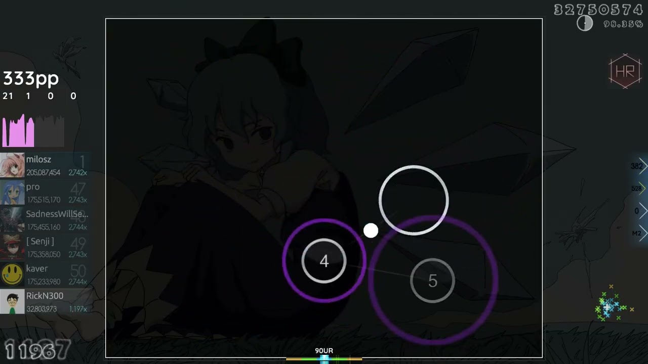 【osu!】look at me tenderly [(＞///＜)] HR 96.46% 386pp FC