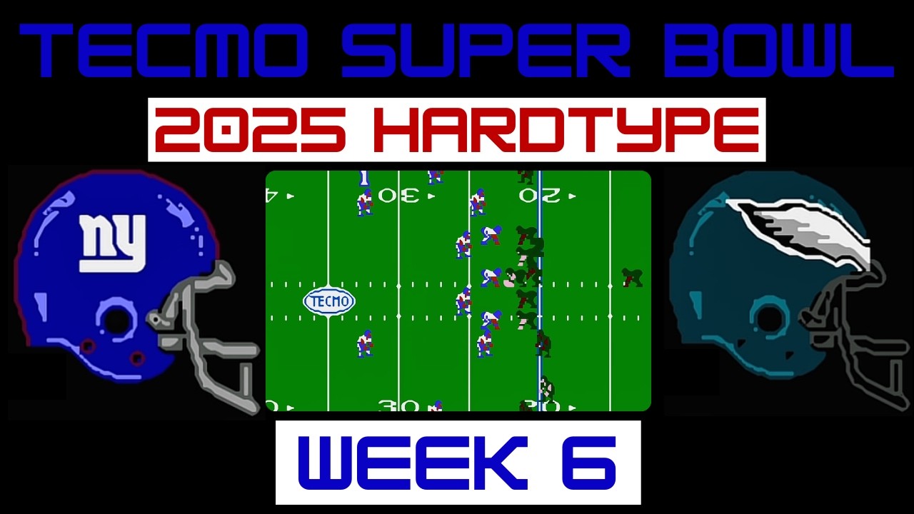 Суперкубок 2025 от Tecmo — Giants против Eagles, 6-я неделя — NES