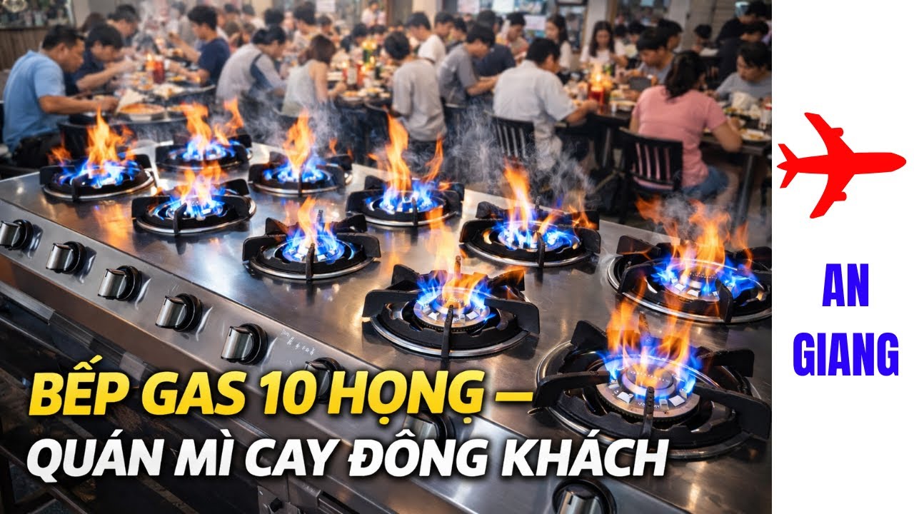 Bếp Gas 10 Họng Cao Cấp Việt Nam – Giải Pháp Nấu Mì Cay Nhanh Cho Quán Mì Cay An Giang | Mr Thức