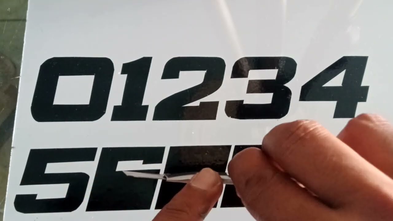 manual cutting sticker numbers 0 to 9 ∆ cutter knife capital #cuttingskill