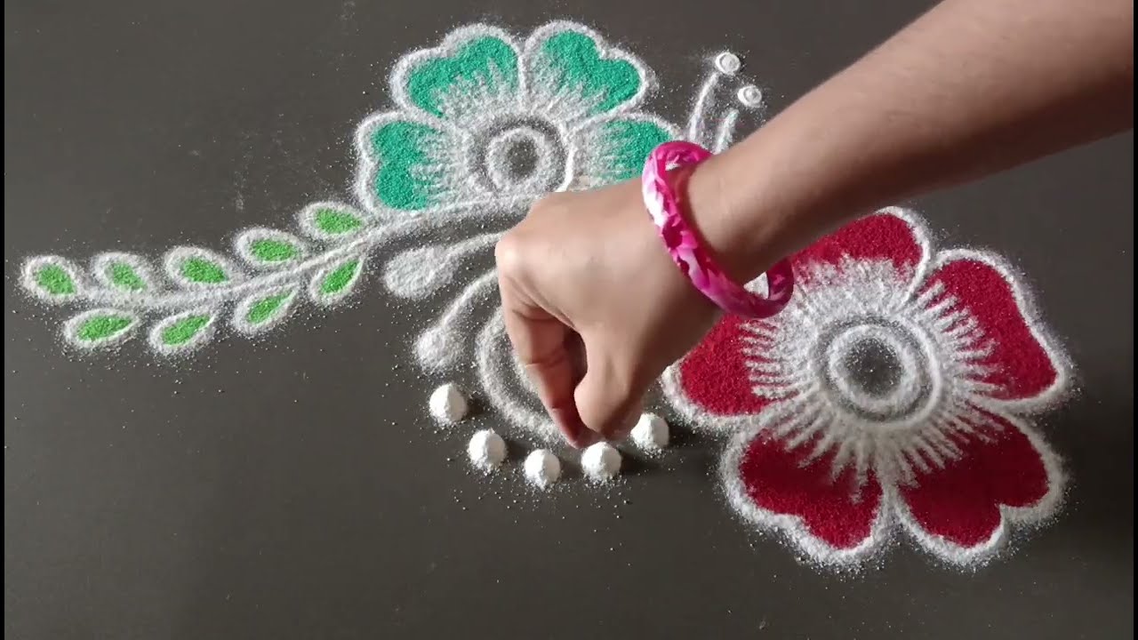 Diwali special rangoli || rangoli || rangoli design ||rangoli kolam || muggulu || freehand rangoli 