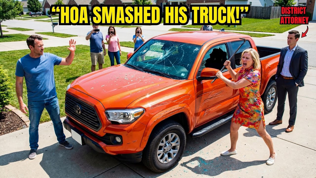 HOA President Smashed My Visitor’s Truck — She Froze When I Said He’s the District Attorney