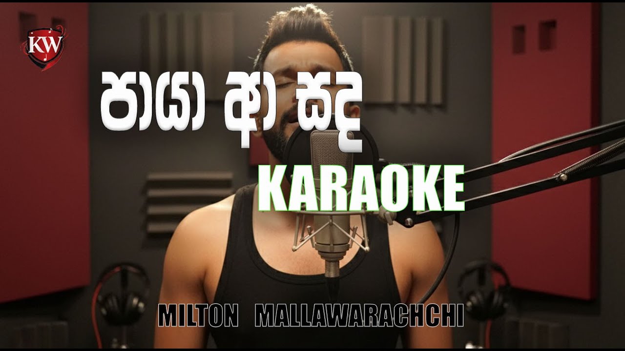 Paya a Sada | පායා ආ සද karaoke ( milton mallawarachchi)