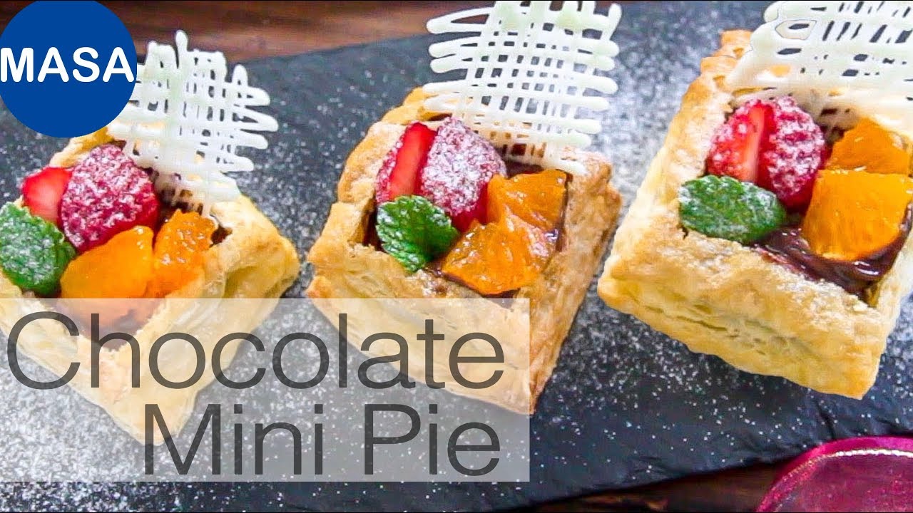 巧克力草莓迷你派/Chocolate Custard Pie |MASAの料理ABC