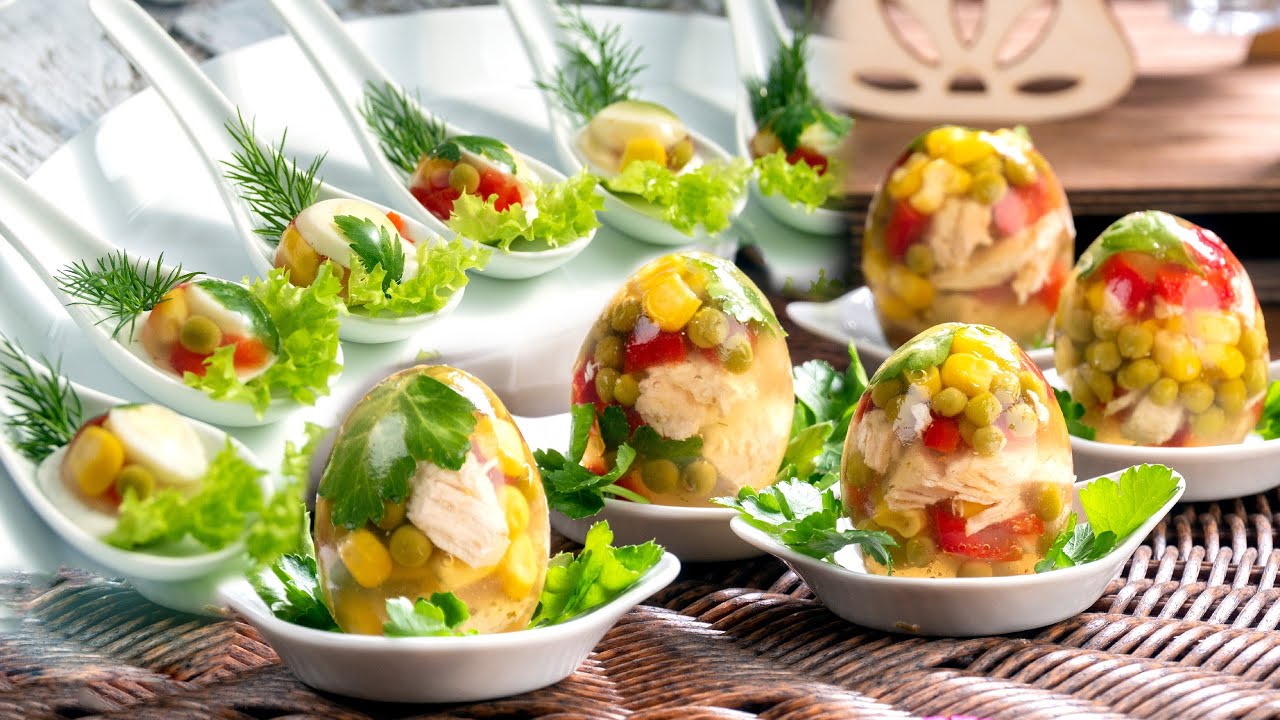 Мини яичные желе на Пасху Готовим - Рецепт Желе с курицей и овощами. Рецепт закуски