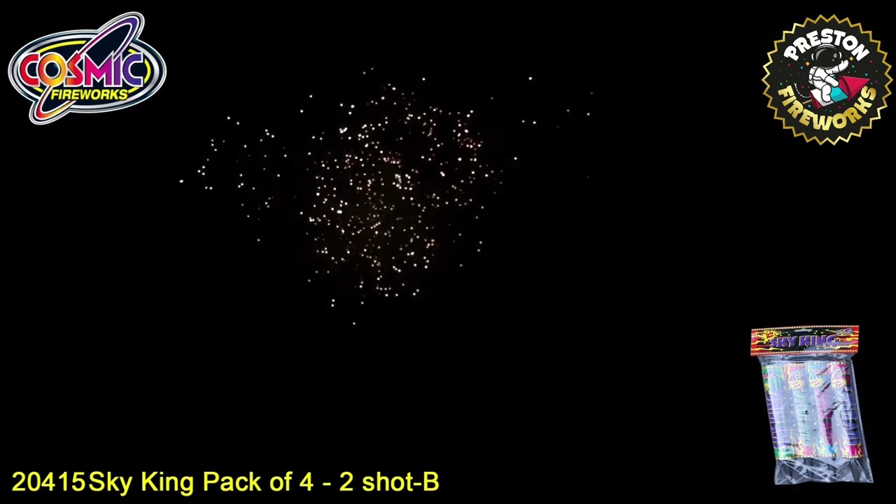 Cosmic Fireworks Sky King - Sky King Roman candles, Fountains & More - Preston Fireworks