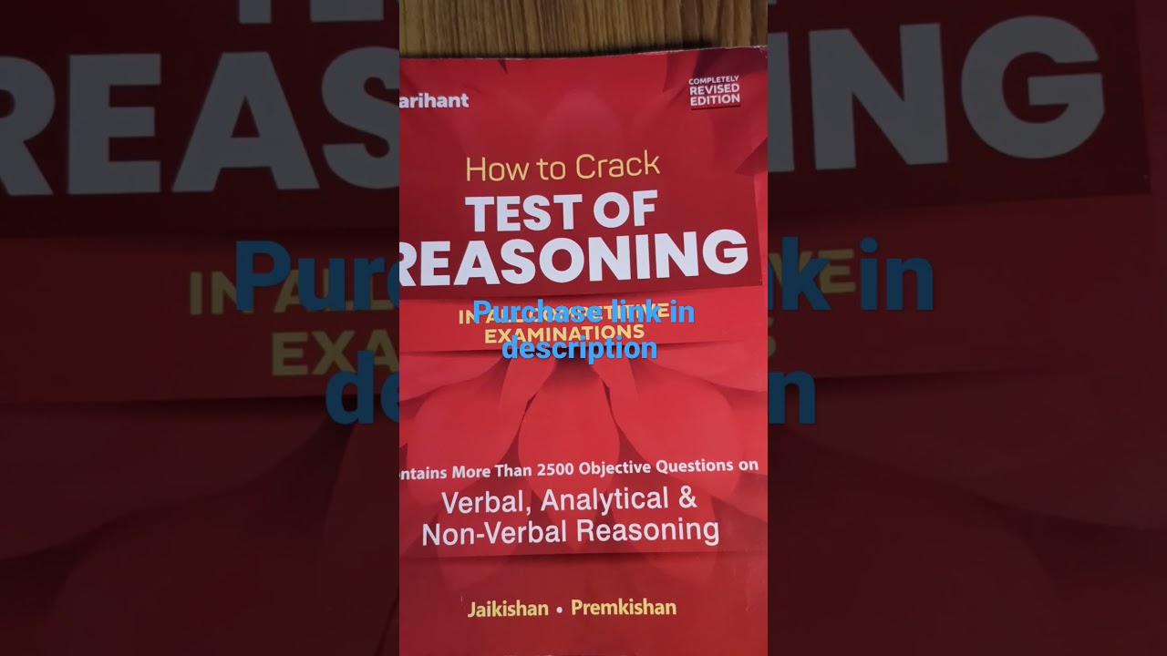 Best reasoning book for railway and ssc aspirants #sks_shorts #shorts