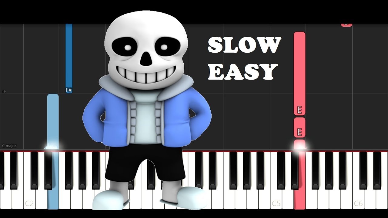 Undertale - Megalovania (SLOW EASY PIANO TUTORIAL)