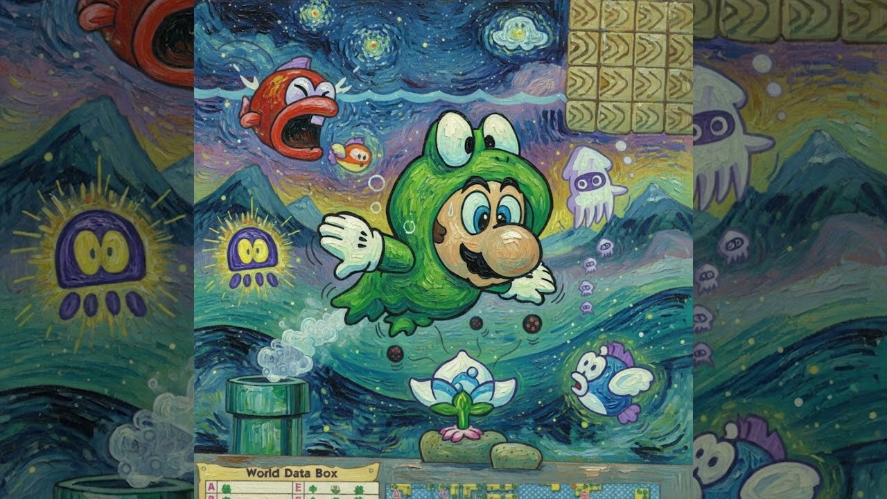 3 HOURS of lofi chill sleepy  Super Mario Bros 3 (NES) Music - Underwater Theme